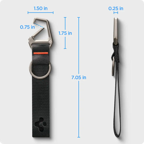Carabiner Black Strap + Key Ring