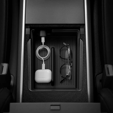 Tesla Series - Armrest Console Organizer Upper Tray | 2-Section