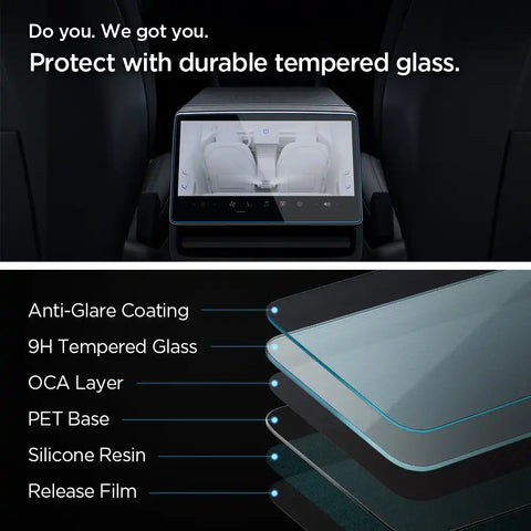 Tesla Series - Screen Protector GLAS.tR SLIM | Anti-Glare (Rear)