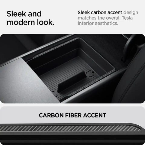 Tesla Series - Armrest Console Organizer Upper Tray | 2-Section